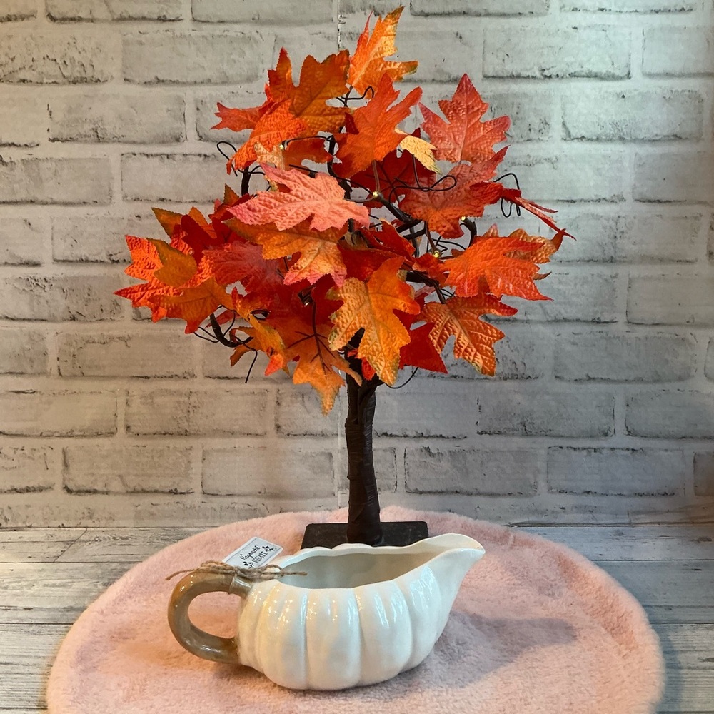 AUTUMN HILL Ceramic Pumpkin Gravy Boat